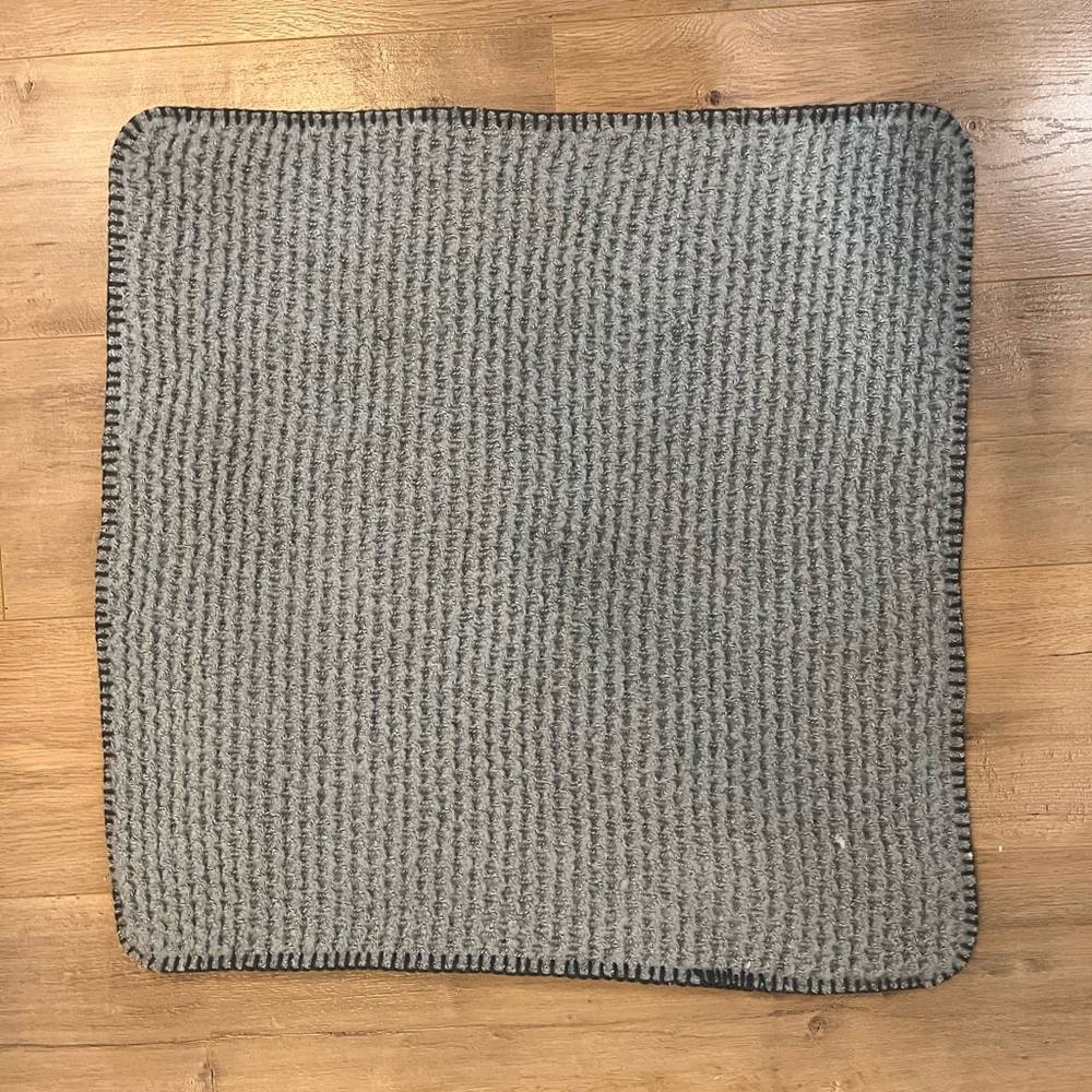 NWOT Pottery Barn Knit Blue and White Sherpa Pillow Cover